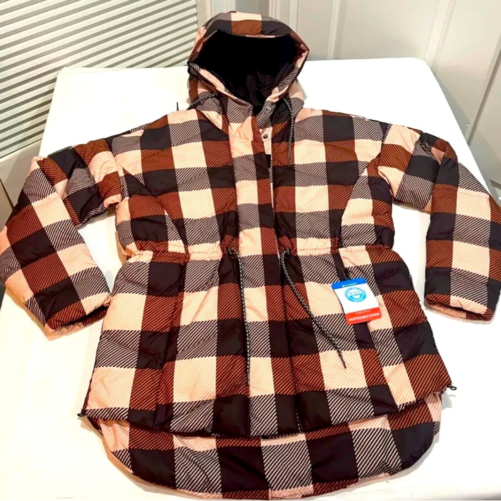 NWT Columbia Icy Heights II Down Novelty Hooded Jacket Size M